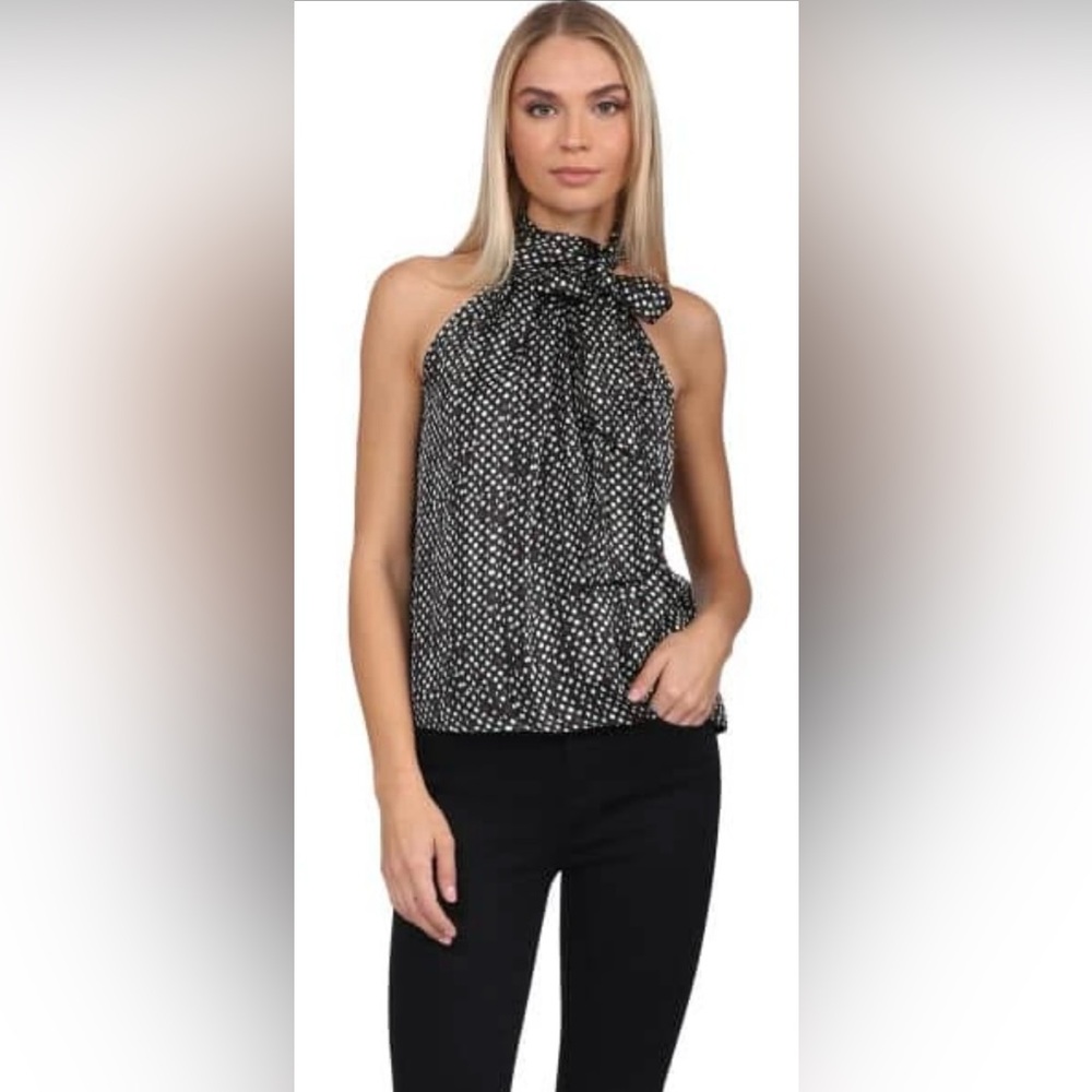 NWT: W.A.P.G printed halter neck top size M